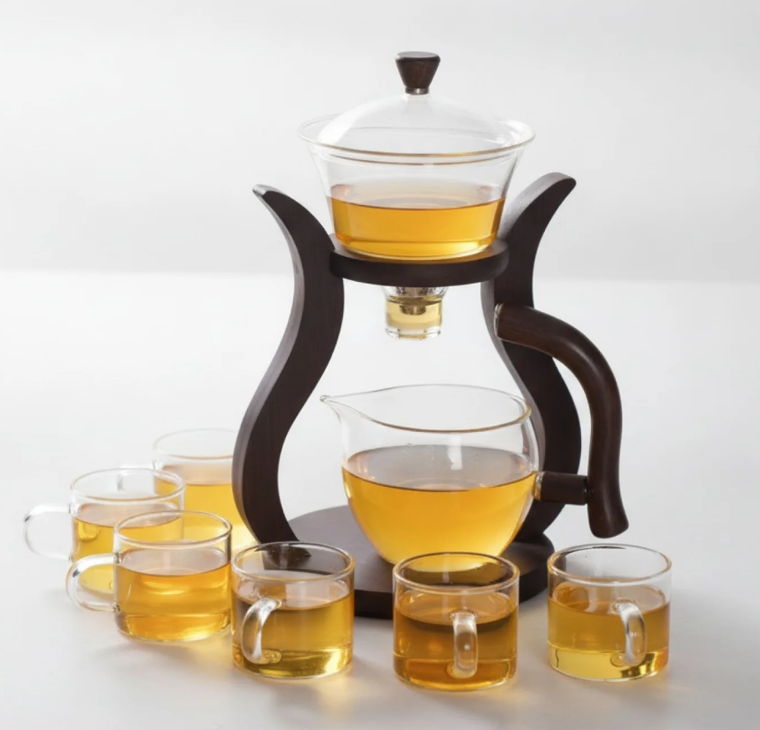Théière en Verre Kung Fu Magnétique Semi-Automatique