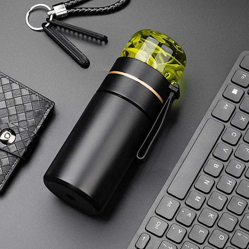 Infuseur à thé en acier inoxydable, thermos isolé, tasse de voyage étanche, passoire pour l'expérience du thé et du café - 420ml