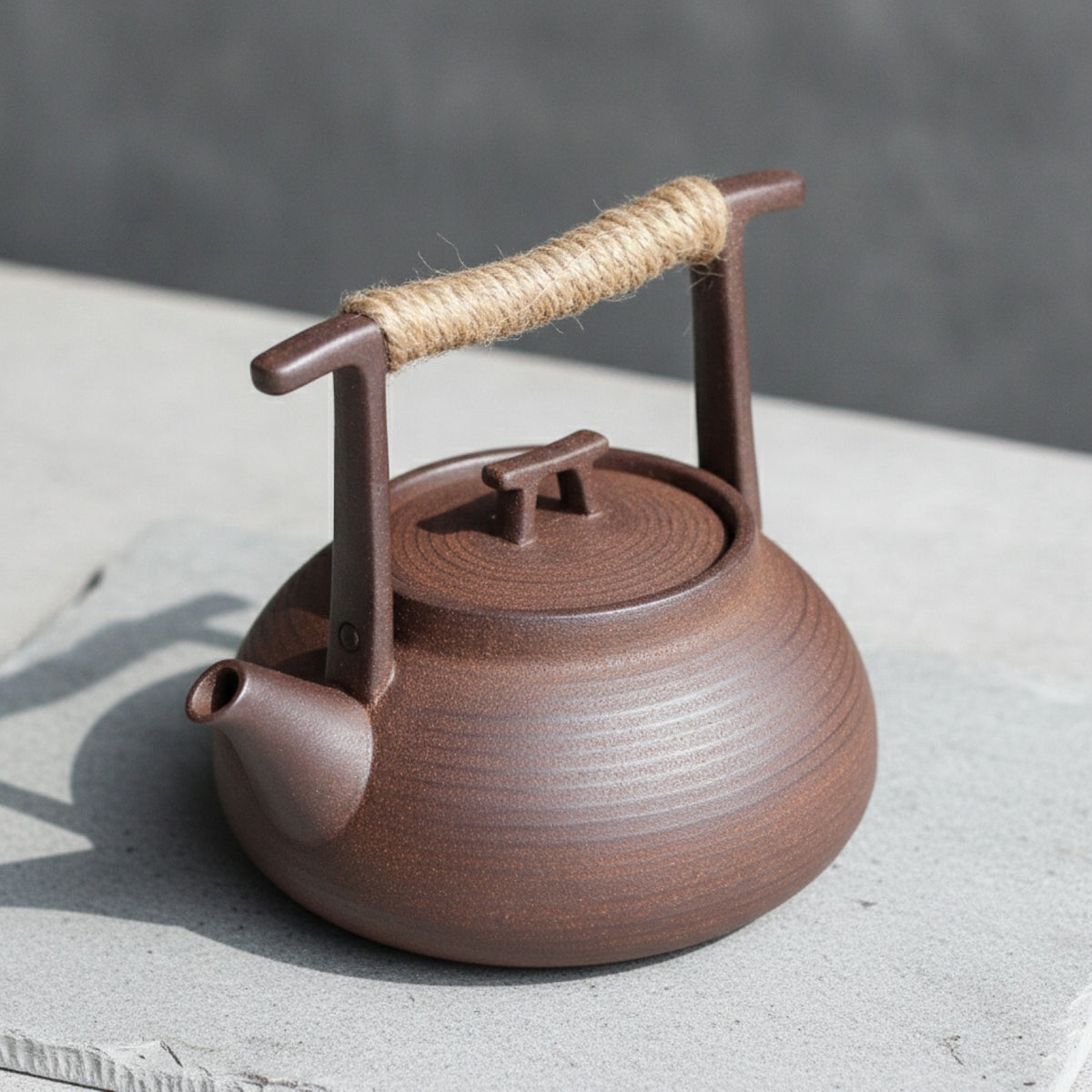 Théière Japonaise Artisanale Grès Rétro
