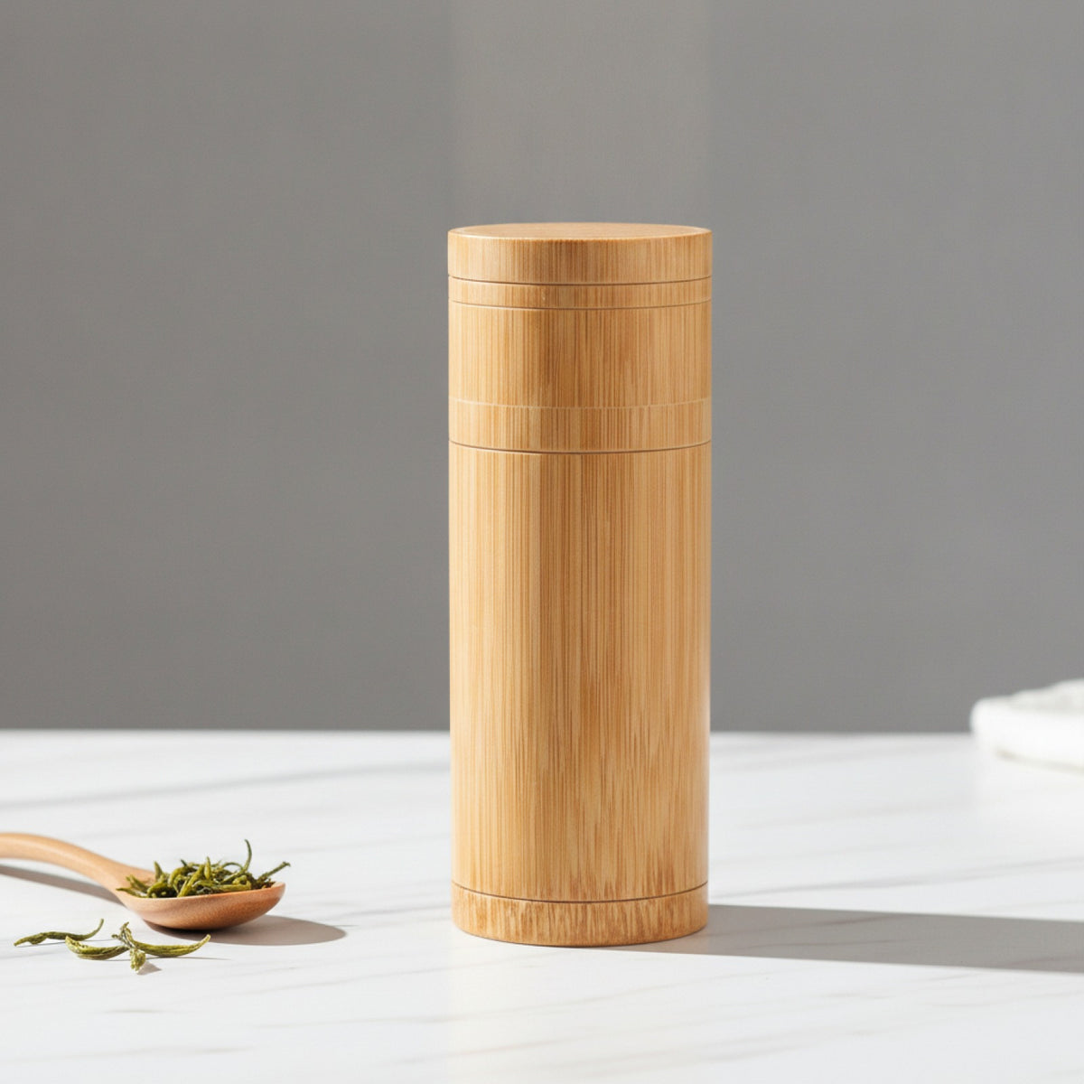 Boîte Cylindrique Bambou Artisanale