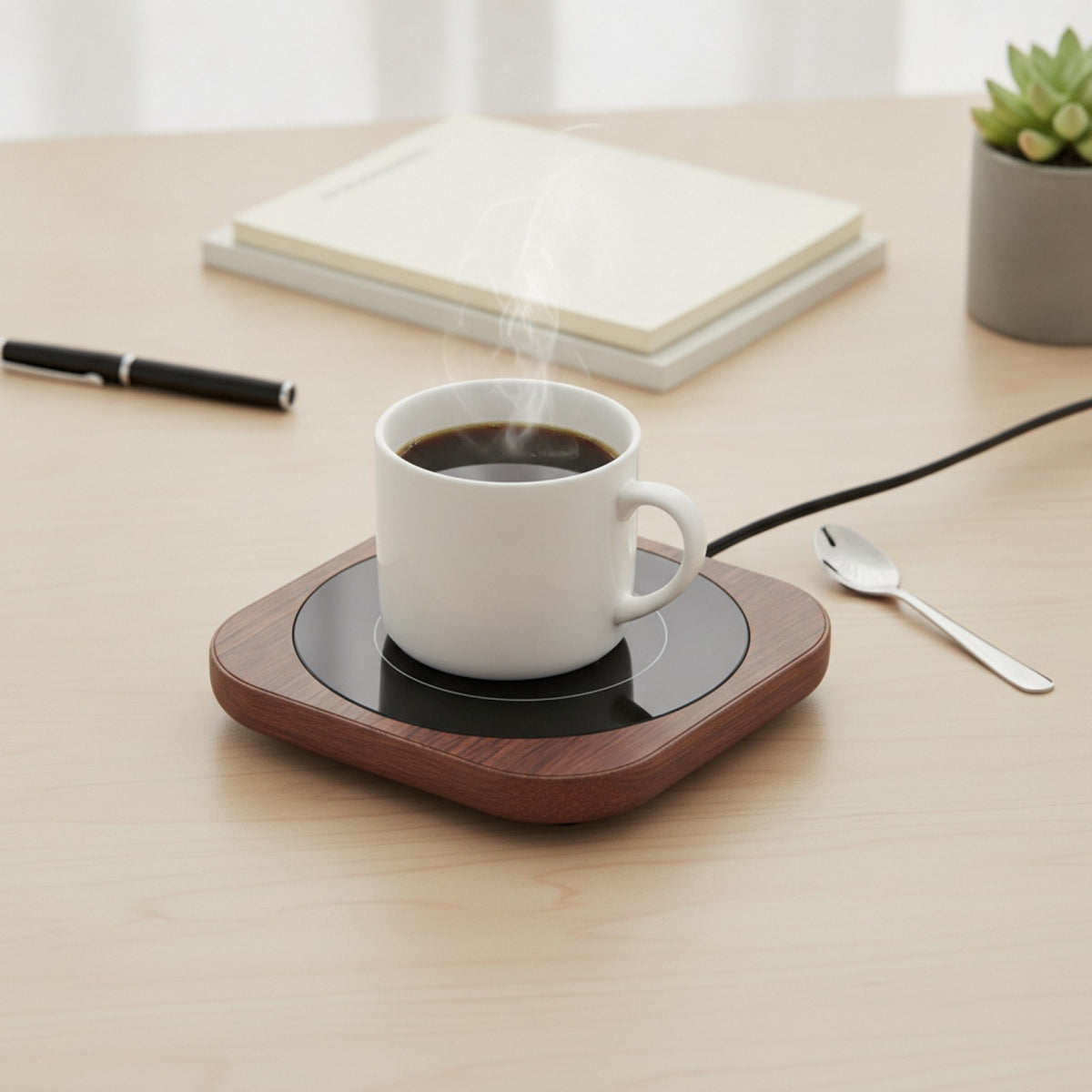 Chauffe-tasse Électrique Design Bois