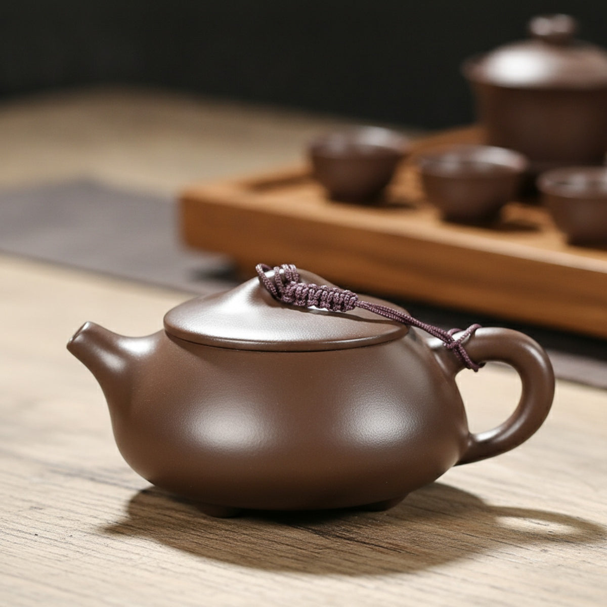 Théière Yixing Zisha Argile Violette Antique