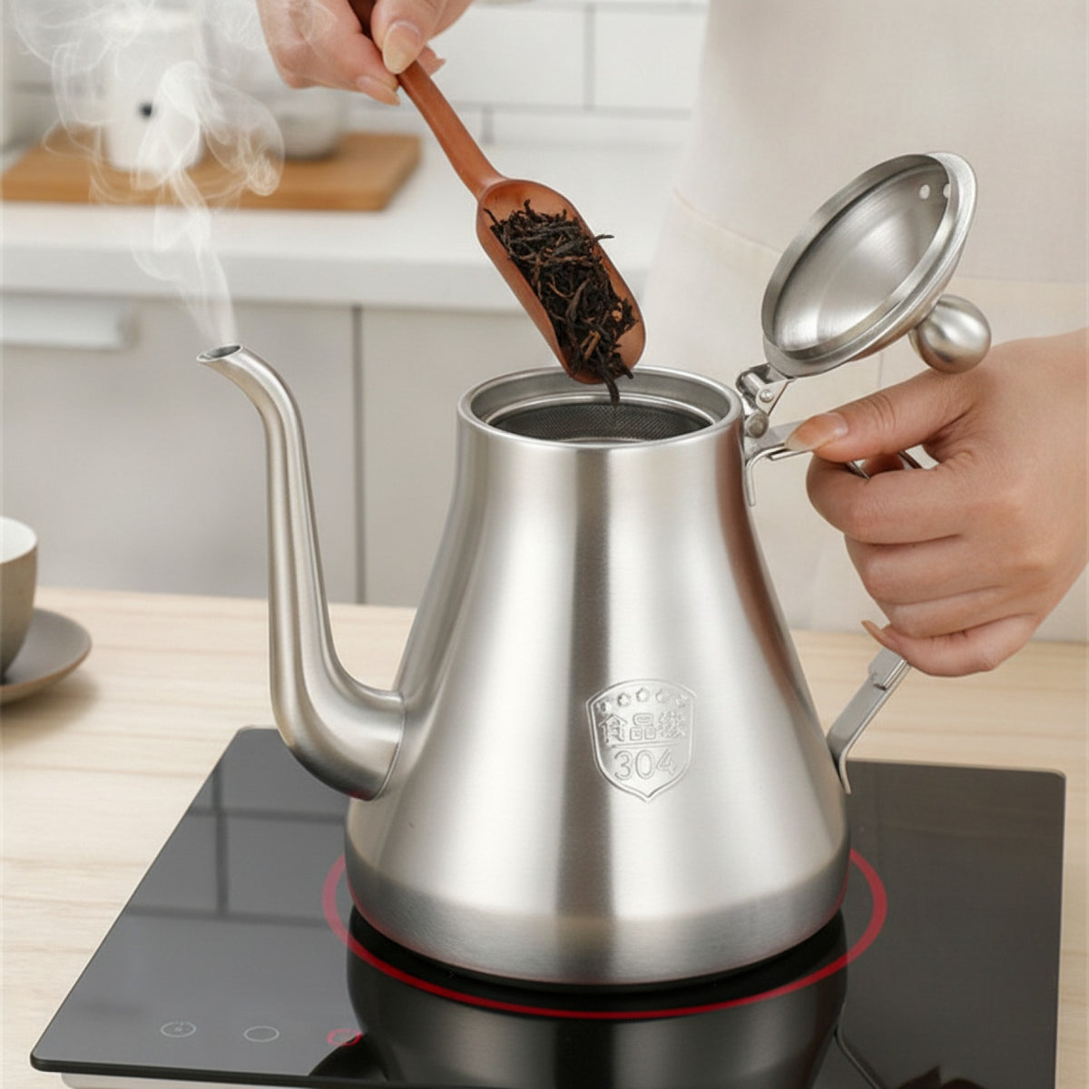 Théière Inox 1.5L avec Infuseur