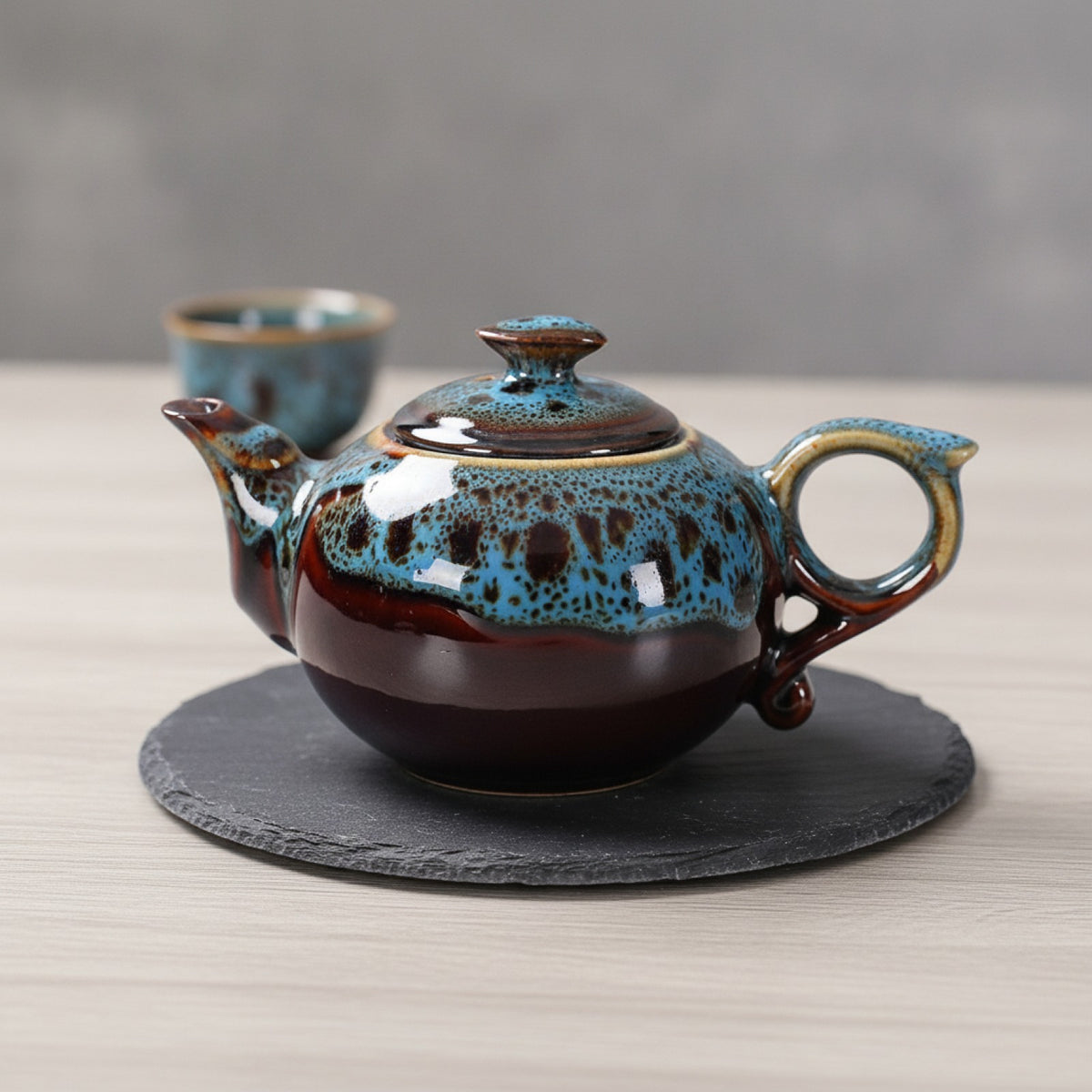 Théière Yixing Traditionnelle Glaçure Changeante