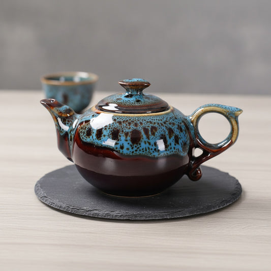 Théière Yixing Traditionnelle Glaçure Changeante