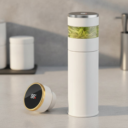 Thermos Intelligent LED Blanc 450ml avec Infuseur