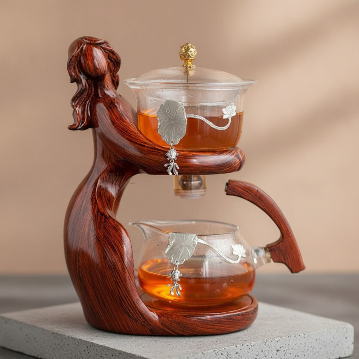 Théière Automatique Kung Fu en Verre