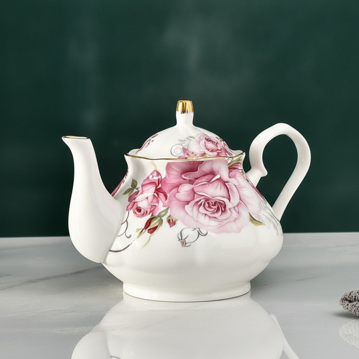 Théière Porcelaine Rose 400ML
