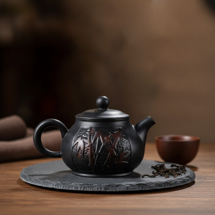 Théière en Argile Violette Jianshui Artisanale 220ML