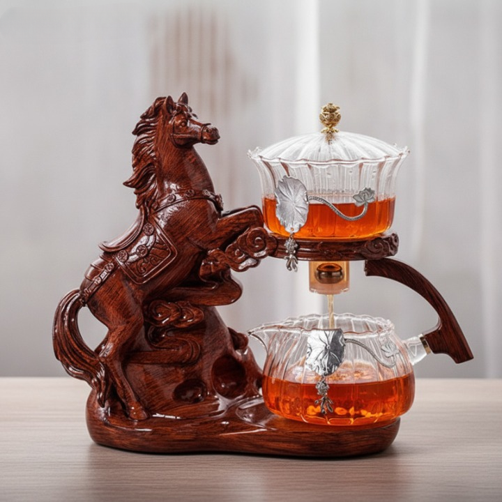 Théière en Verre Automatique Cheval Créatif