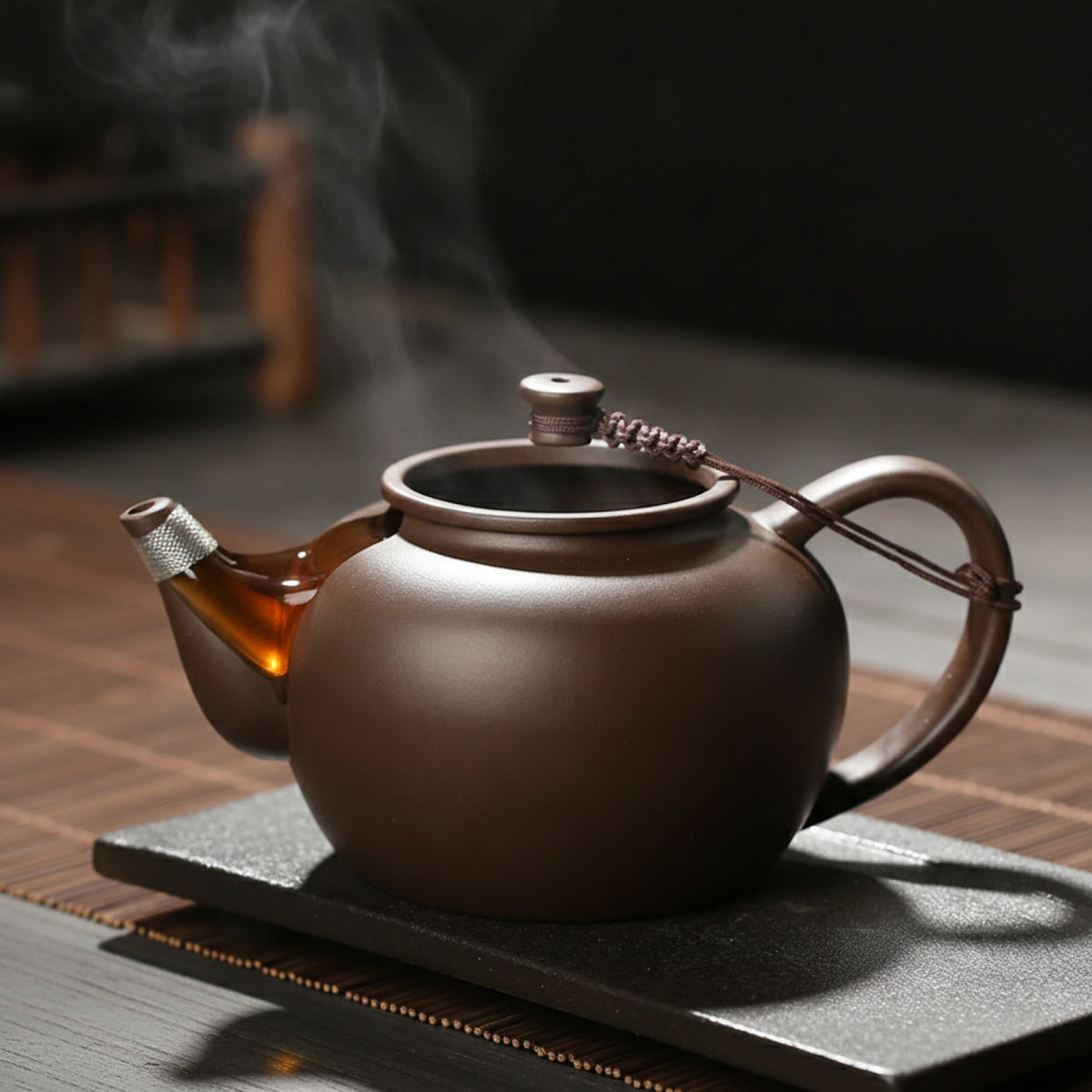 Théière Yixing Argile Violette - Artisanale Chinoise