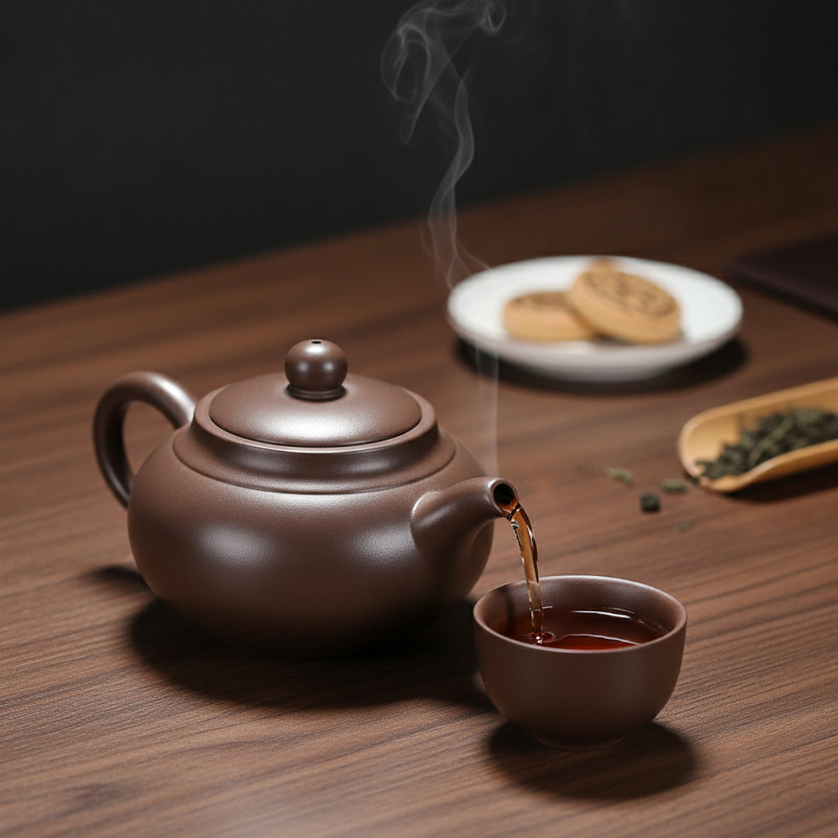 Théière Yixing Argile Violette Artisanale