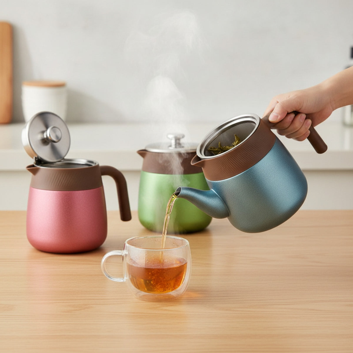 Théière Isotherme Inox 700ml avec Filtre