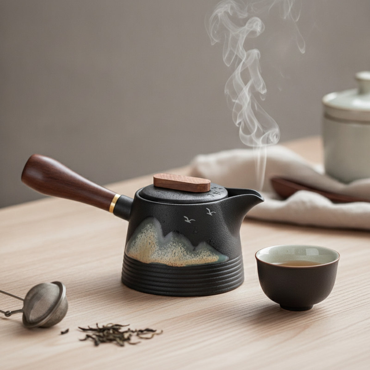 Théière Japonaise Céramique 150ml Peinte Main