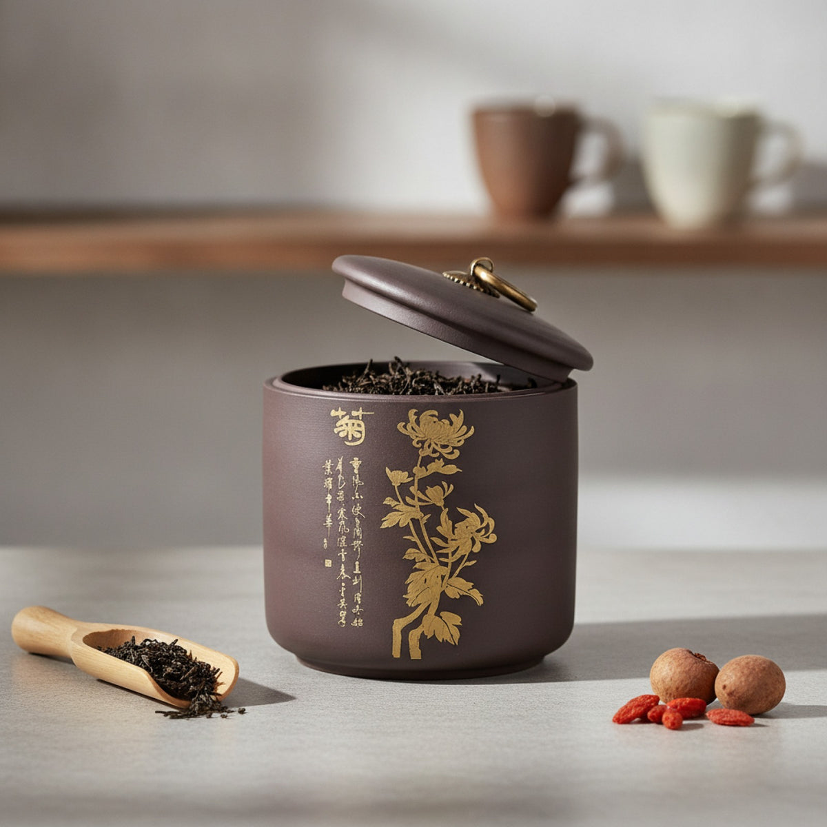 Boîte Scellée Argile Violette - Conservation Thé