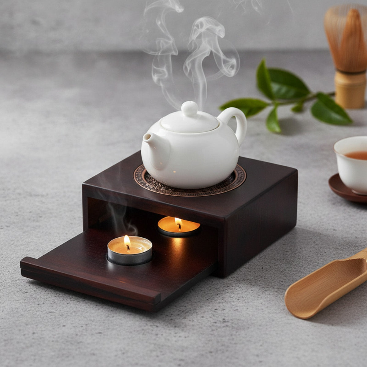 Chauffe-Théière Bambou Naturel - Chaleur & Élégance