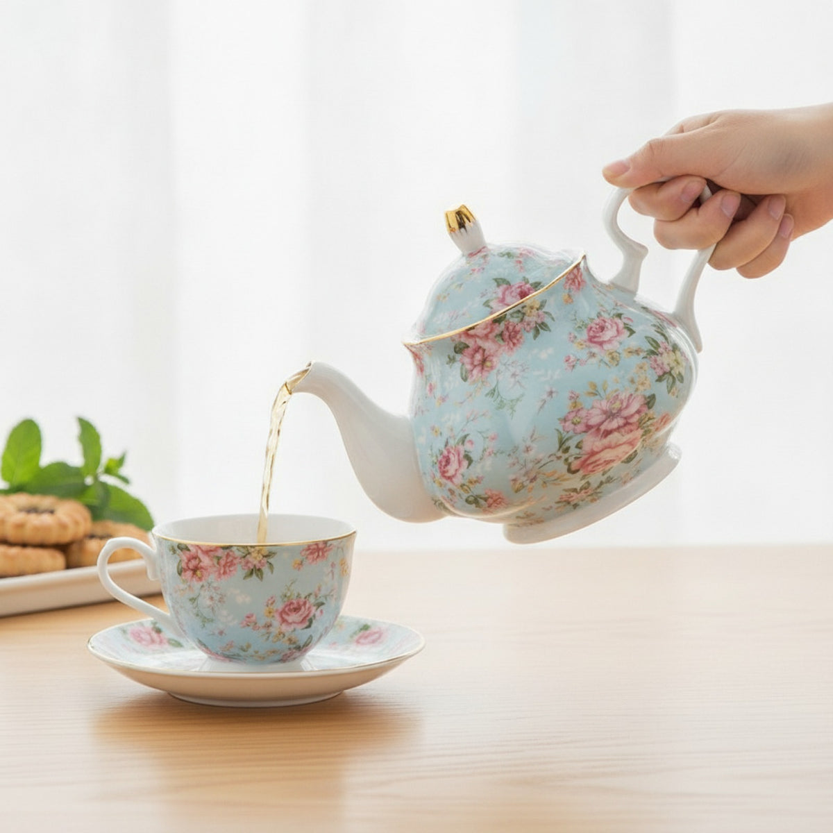 Théière Porcelaine 400ML - Élégance Européenne