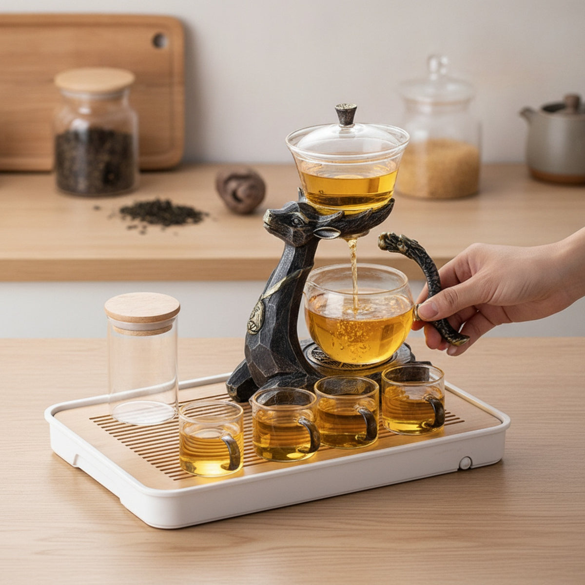 Service à Thé Magnétique : Infusion Automatique