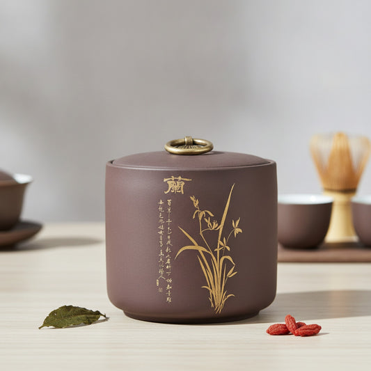 Boîte Scellée Argile Violette - Conservation Thé