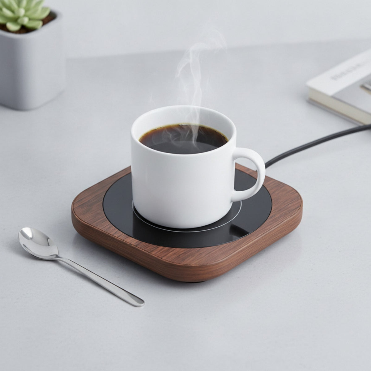Chauffe-tasse Électrique Design Bois