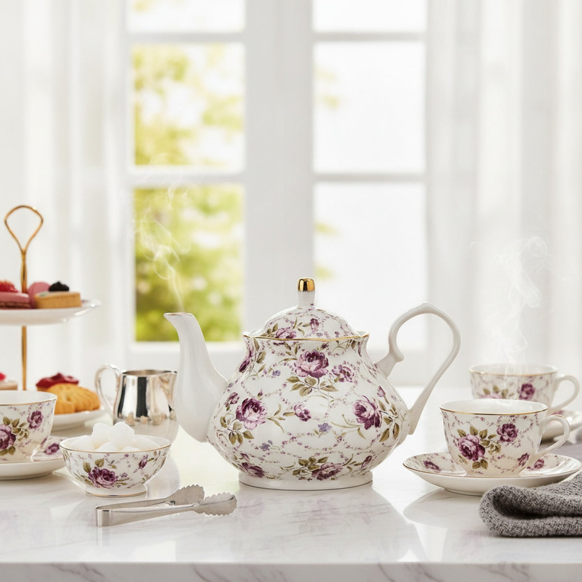 Théière Porcelaine - Violette 400ML