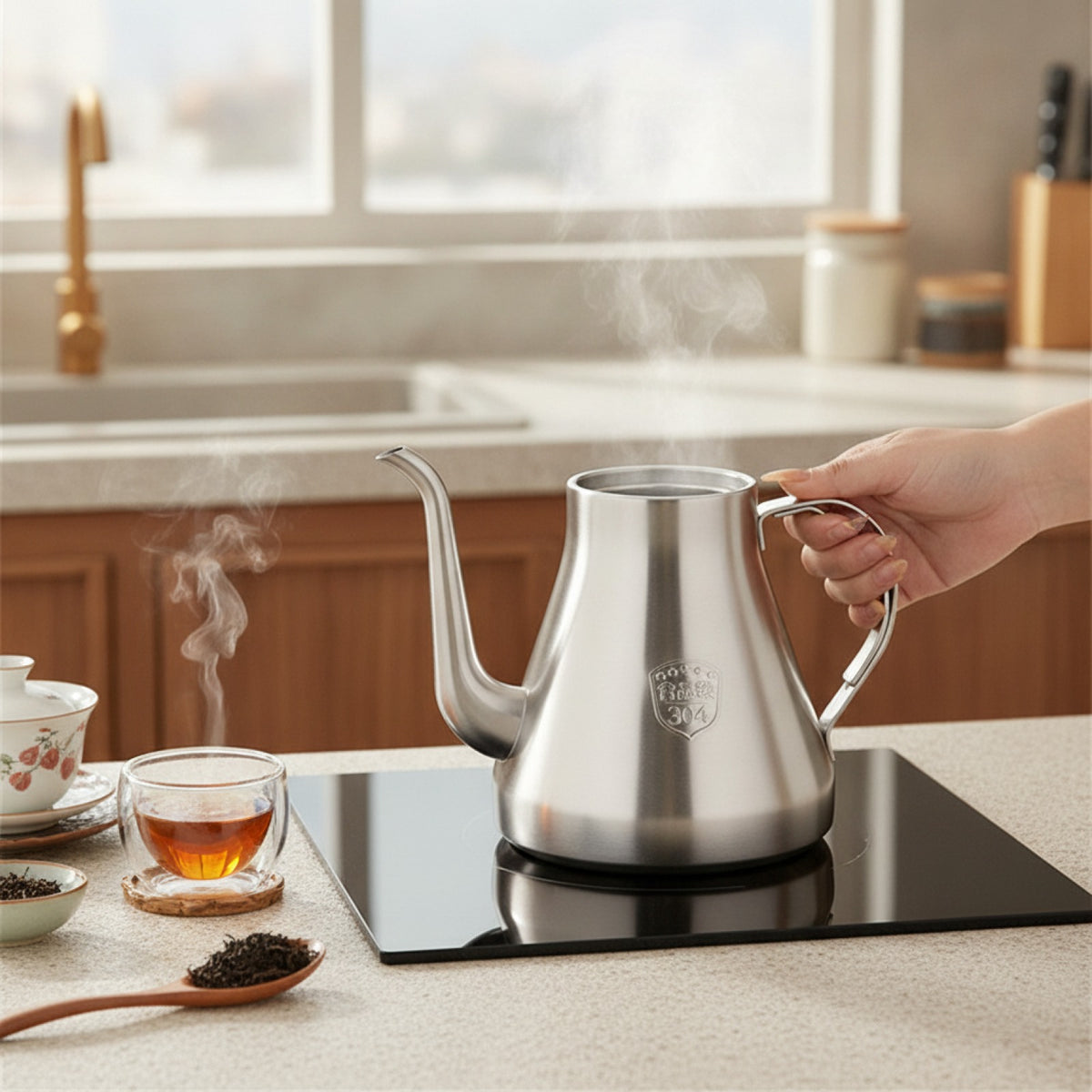 Théière Inox 1.5L avec Infuseur