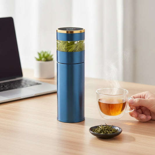 Thermos Intelligent LED Bleu 450ml avec indicateur