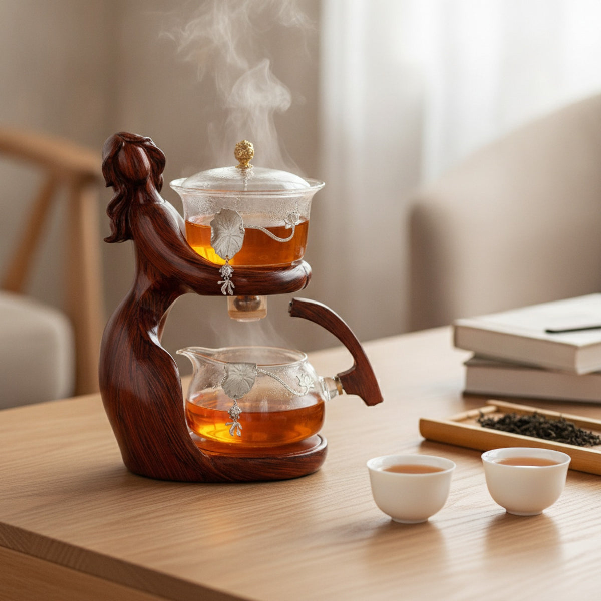 Théière Automatique Kung Fu en Verre
