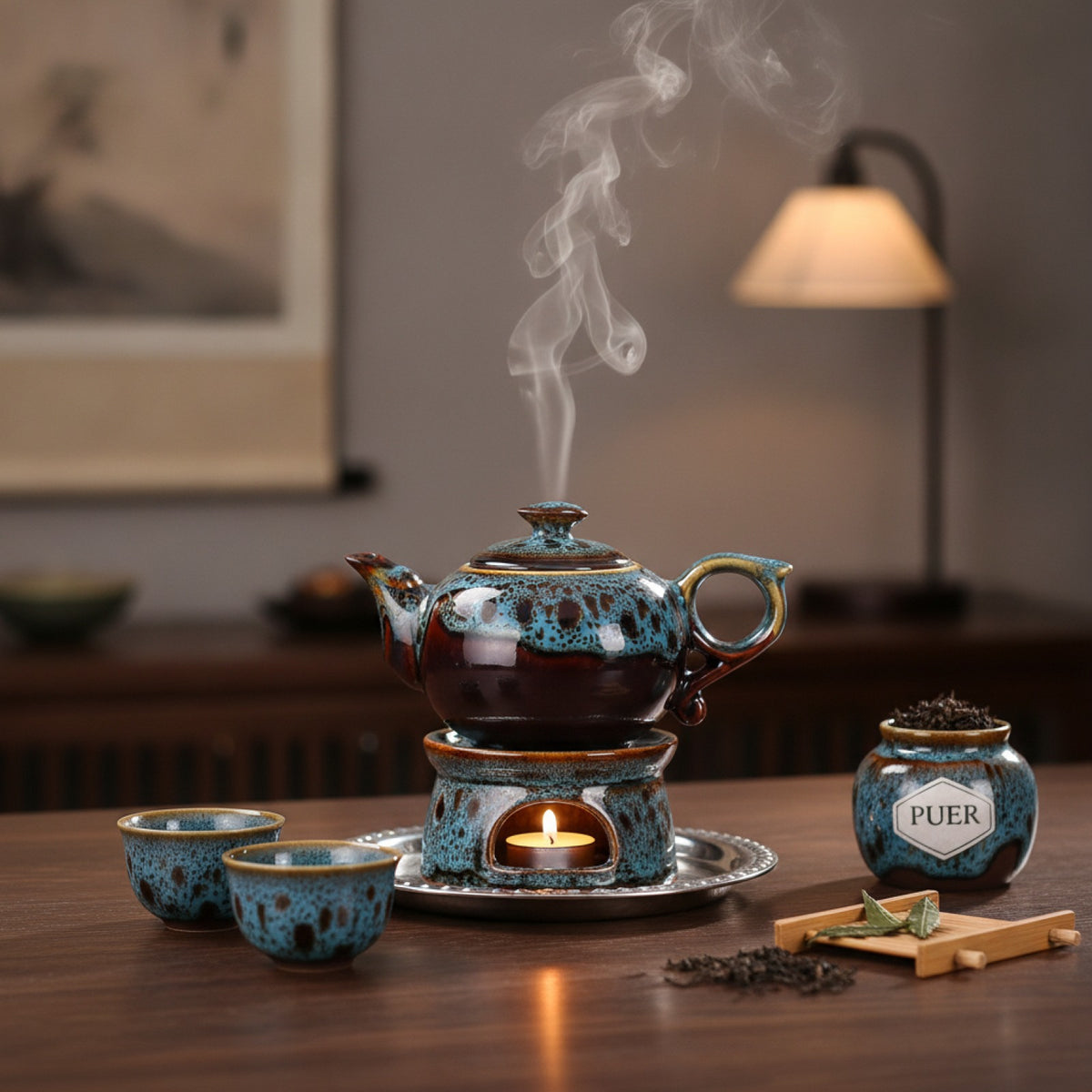 Théière Yixing Traditionnelle Glaçure Changeante