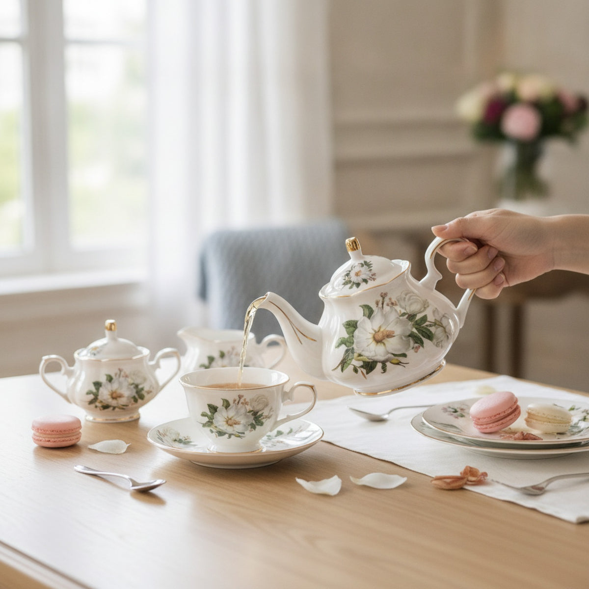 Théière Porcelaine Rose 500ml