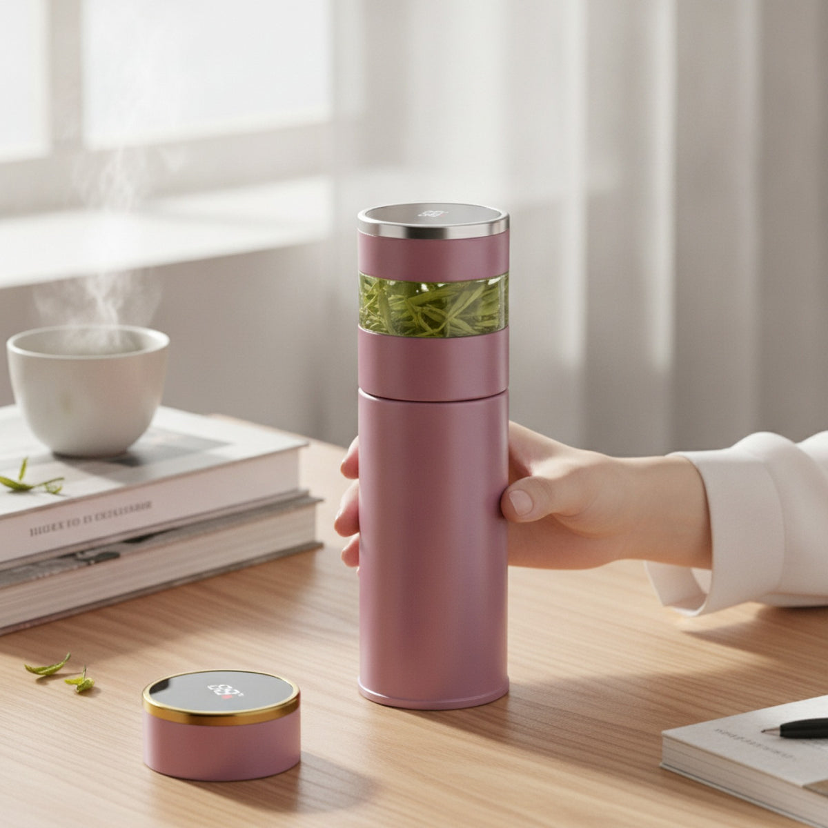 Thermos Intelligent Rose 450ML avec Indicateur LED