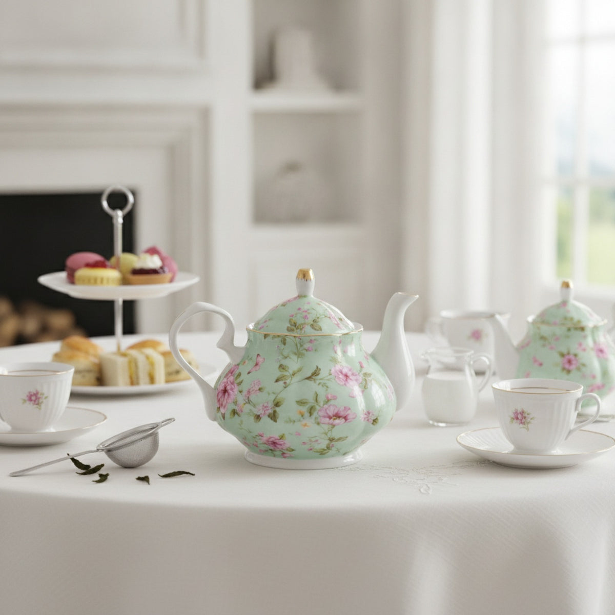 Théière Porcelaine Verte 400ML