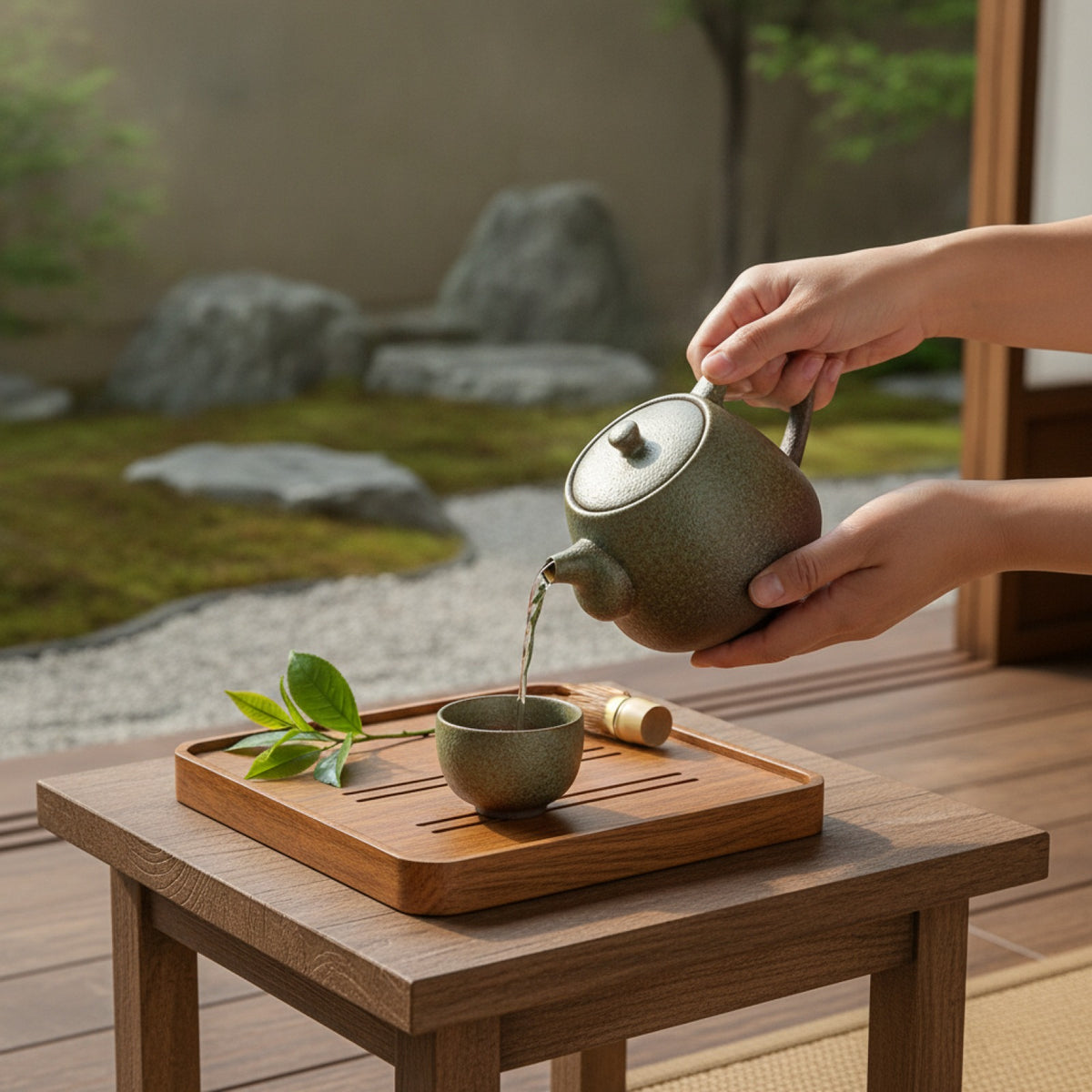 Théière Japonaise Grès Rétro