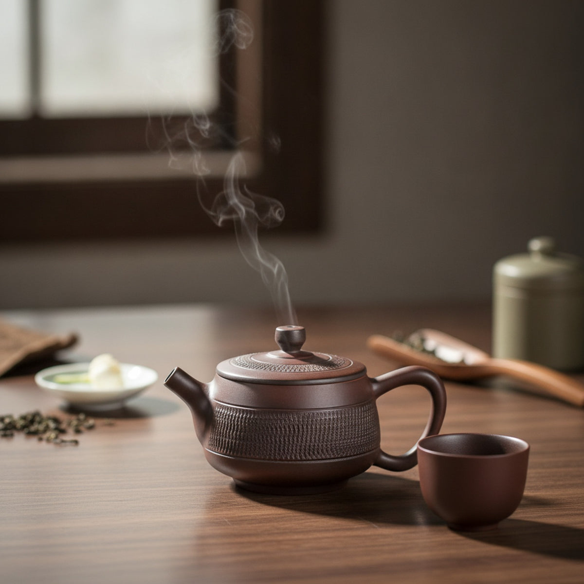 Théière Poterie Violette Artisanale