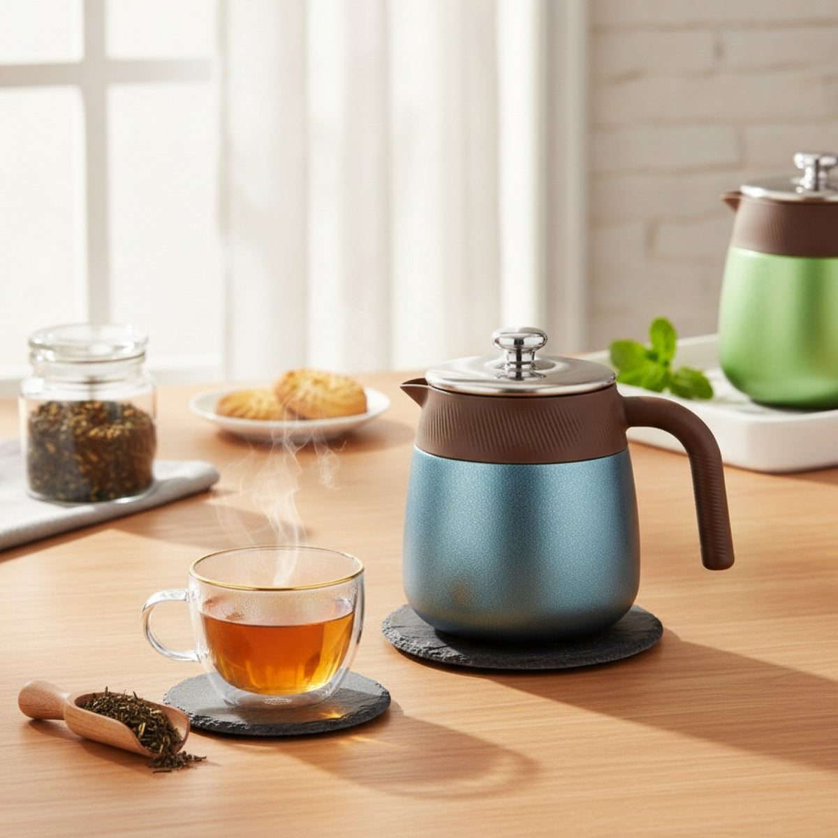 Théière Isotherme Inox 700ml avec Filtre
