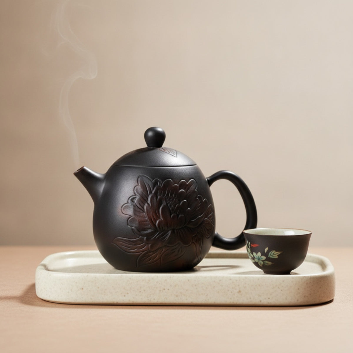 Théière Jianshui Argile Violette Peinte Main