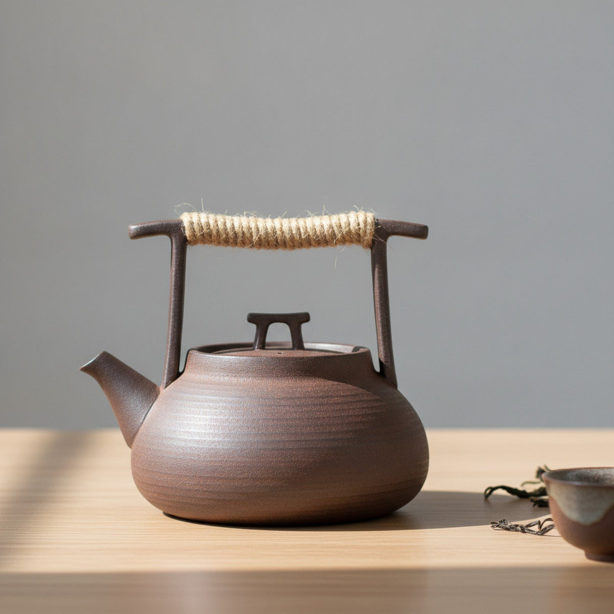 Théière Japonaise Artisanale Grès Rétro