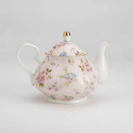 Théière Porcelaine Rose 400ML - Élégance Anglaise