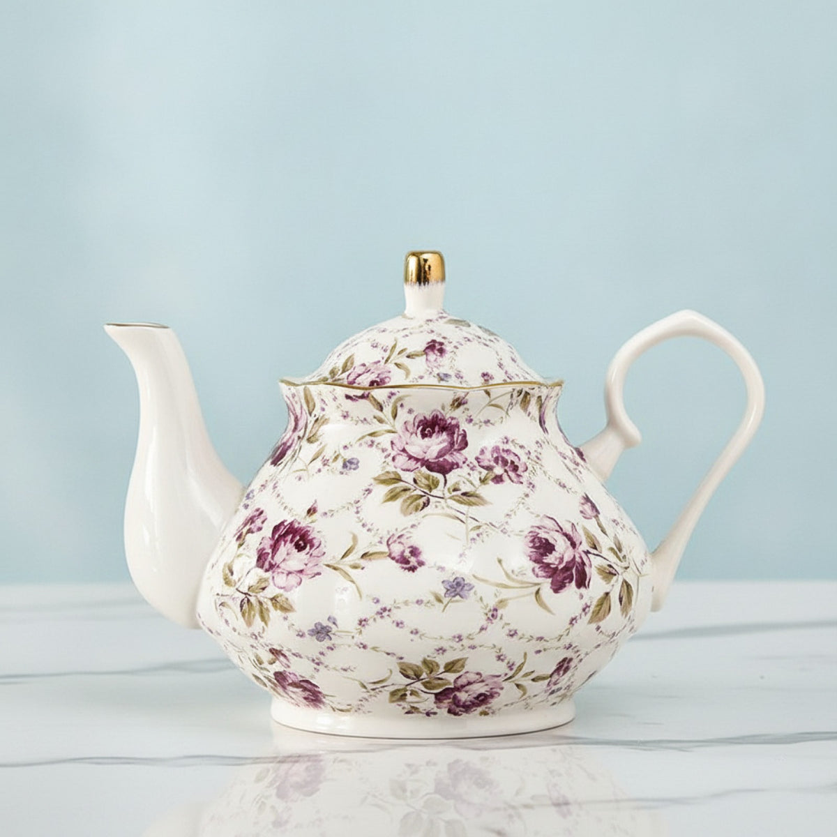 Théière Porcelaine - Violette 400ML